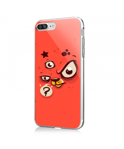 Icon Red - iPhone 7 Plus / iPhone 8 Plus Carcasa Transparenta Silicon