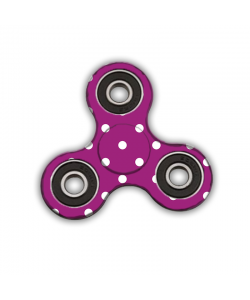 Fidget Spinner - Purple White Dots