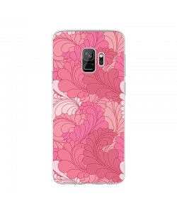 Rosy Feathers - Samsung Galaxy S9 Carcasa Transparenta Silicon