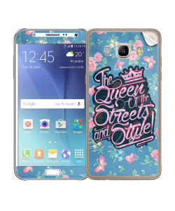 Queen of the Streets - Floral Blue - Samsung Galaxy J5 Skin