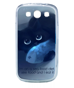 Sea Food - Samsung Galaxy S3 Carcasa Transparenta Plastic