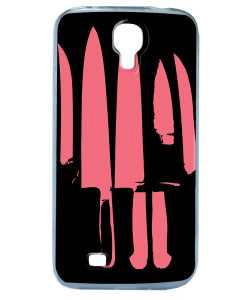 Pink Knife - Samsung Galaxy S4 Carcasa Transparenta Silicon