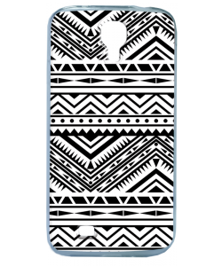 Tribal Black & White - Samsung Galaxy S4 Carcasa Silicon