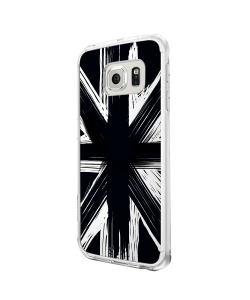 Black UK Flag - Samsung Galaxy S6 Carcasa Plastic Premium