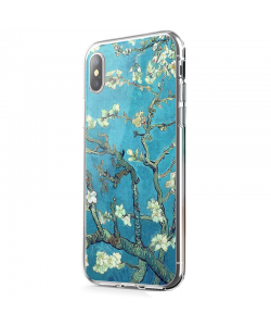 Van Gogh - Branches with Almond Blossom - iPhone X Carcasa Transparenta Silicon