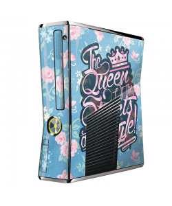 Queen of the Streets - Floral Blue - Xbox 360 Slim Skin